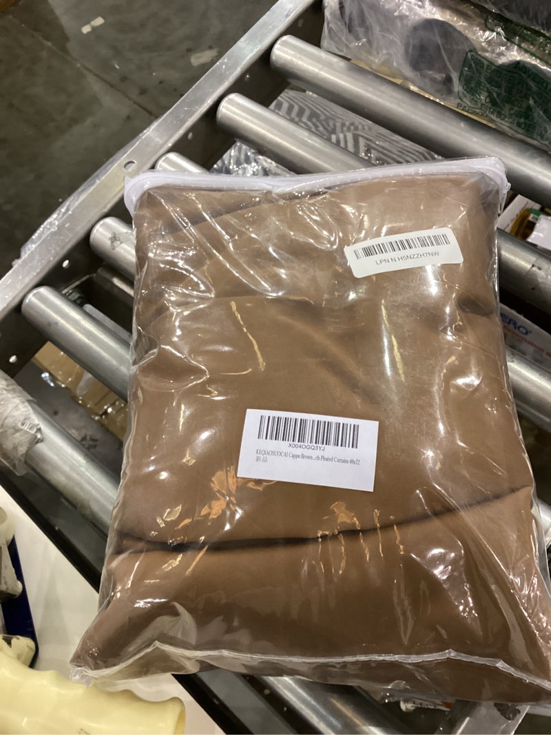 Cappuccino Brown Curtains 40x72 Inches Long 2 Panels Set, Pinch Pleated Thermal Insulated Blackout R