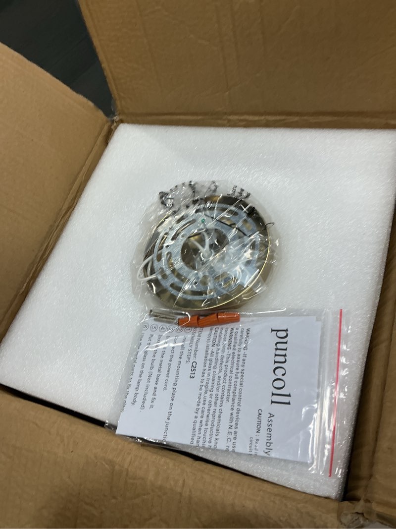 Condition photo showing New/Like New for 11.8 inch kitchen ceiling light, 3-light semi flush mount ceiling light with flower glass, vintage ceiling light fixtures for bathroom bedroom hallway entryway, green