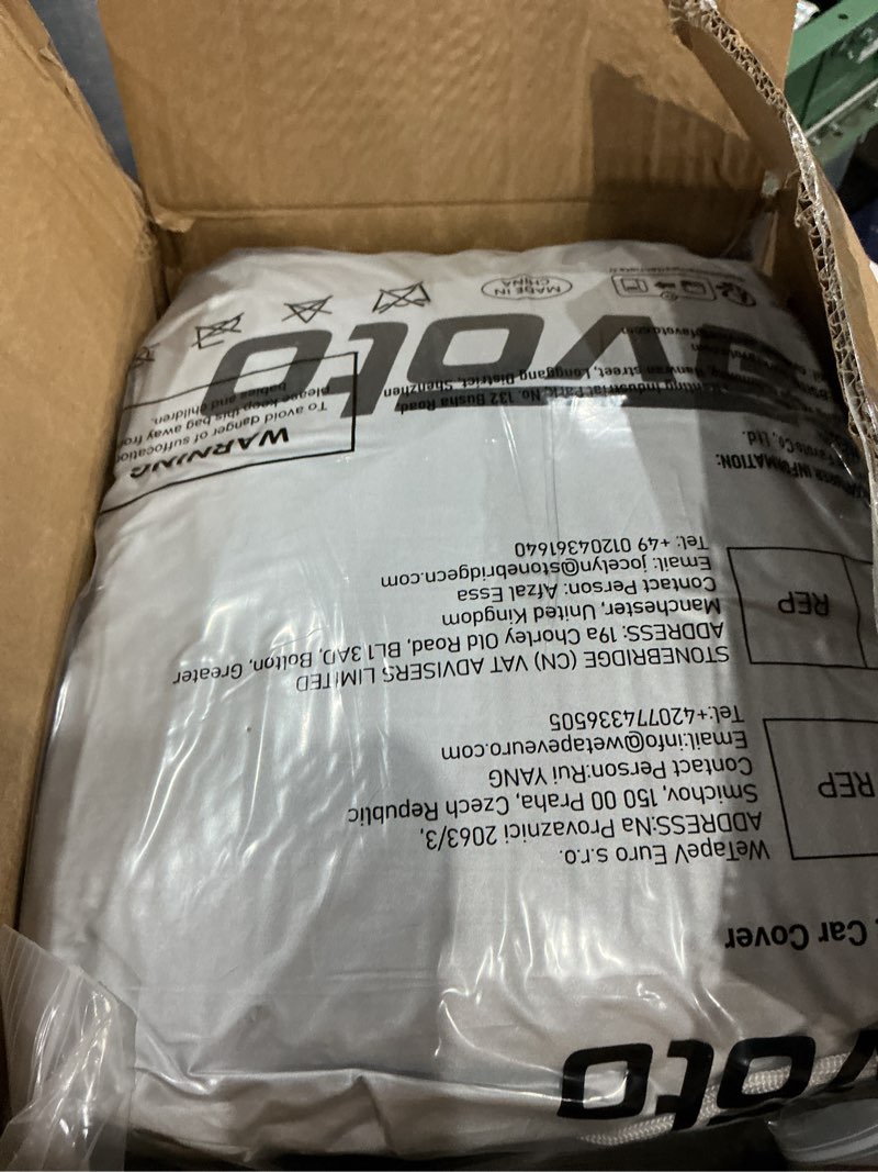 Condition photo showing Good Condition for favoto suv car cover waterproof - all weather for automobiles 6 layers heavy duty outdoor full car cover sun protection with side zipper windproof straps, universal fit for suv (188-198 inch) silver 2 fit suv length 188-198 inch