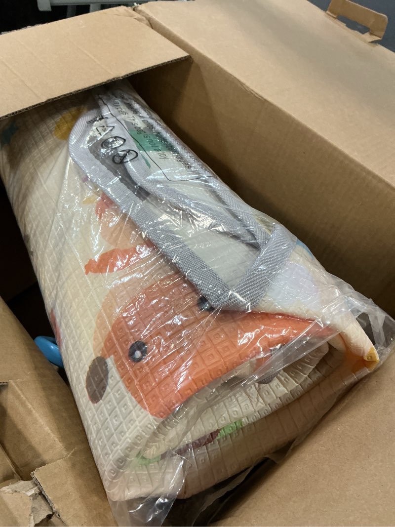 Condition photo showing As Is for (Incomplete) Baby Playpen with Mat, 50x50 Inch Playpen with Mat Waterproof for Babies and Toddlers Play Pen Playards Safety Gate Fence Active Center Indoor Dark Grey + Mat 50x50 Inch