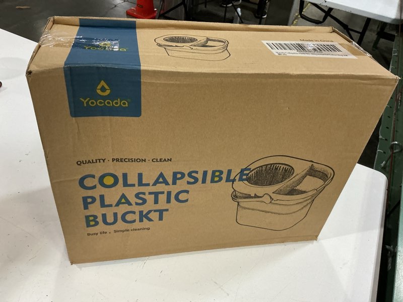 Condition photo showing New/Like New for yocada commercial mop bucket with wringer portable collapsible plastic mop bucket cleaning washing bucket for cotton mop yellow