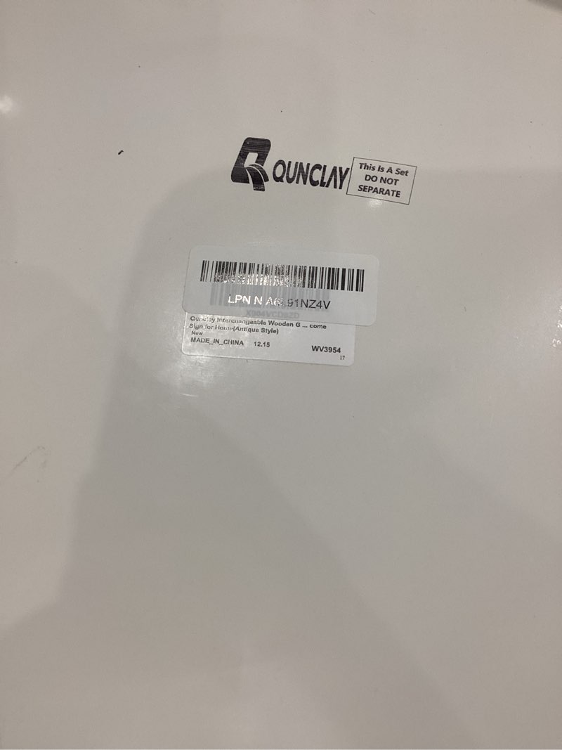 Condition photo showing Good Condition for Qunclay Interchangeable Wooden Gnome Decor Holiday Seasonal Gnome Decorations with Magnet Pieces and Detachable Hats Changeable Welcome Sign for Home(Antique Style)