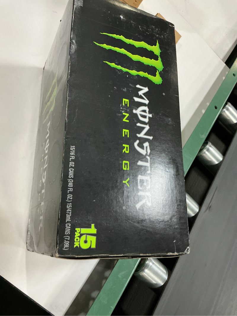Condition photo showing item condition for ( B2511DR212)Monster Energy Drink, Green, Original, 16 Ounce (Pack of 15)