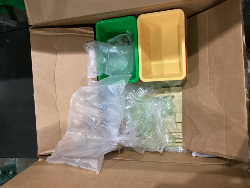 Condition photo showing Good Condition for humble crew, natural/primary kids' toy storage organizer with 12 plastic bins, 34*35*15.5inch tall natural/primary
