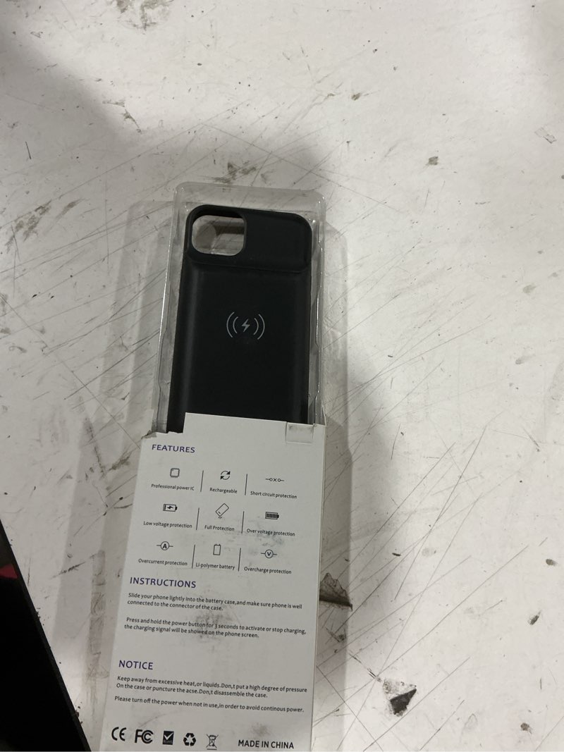Condition photo showing Good Condition for battery case for iphone 15 plus, full encircle 12000mah high capacity rechargeable portable charger case extended battery pack for iphone 15 plus (6.7 inch) wireless charging case with carplay-black