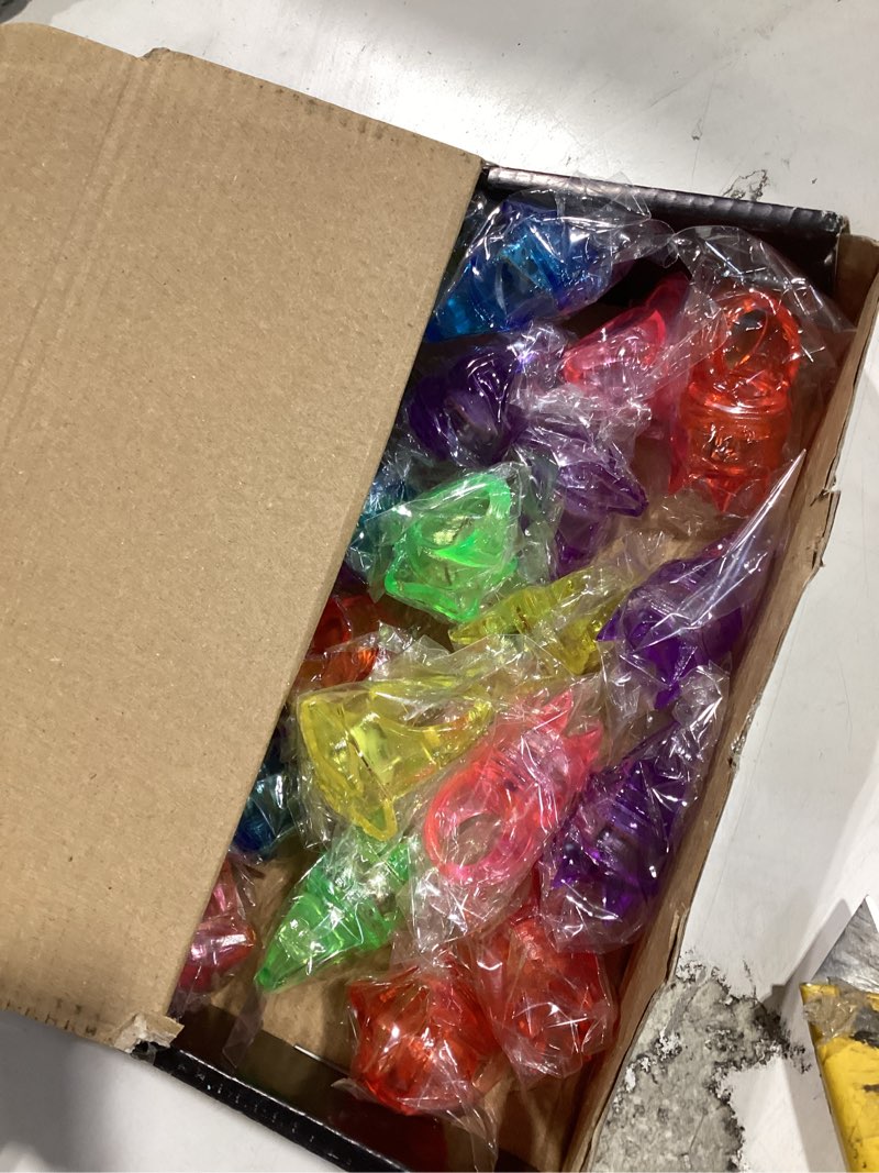 Condition photo showing New/Like New for 38 pack light up rings christmas party favors for kids 4-8 8-12, goodie bags stuffers treasure box toys for classroom prizes, birthday glow in the dark party supplies favors for kids