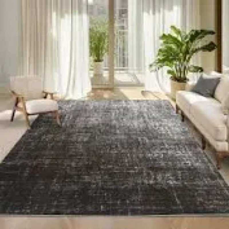 RELEANY Washable Area Rugs 8'x10' Non-Slip Modern Abstract Soft for Living Room Entryway Bedroom Nur