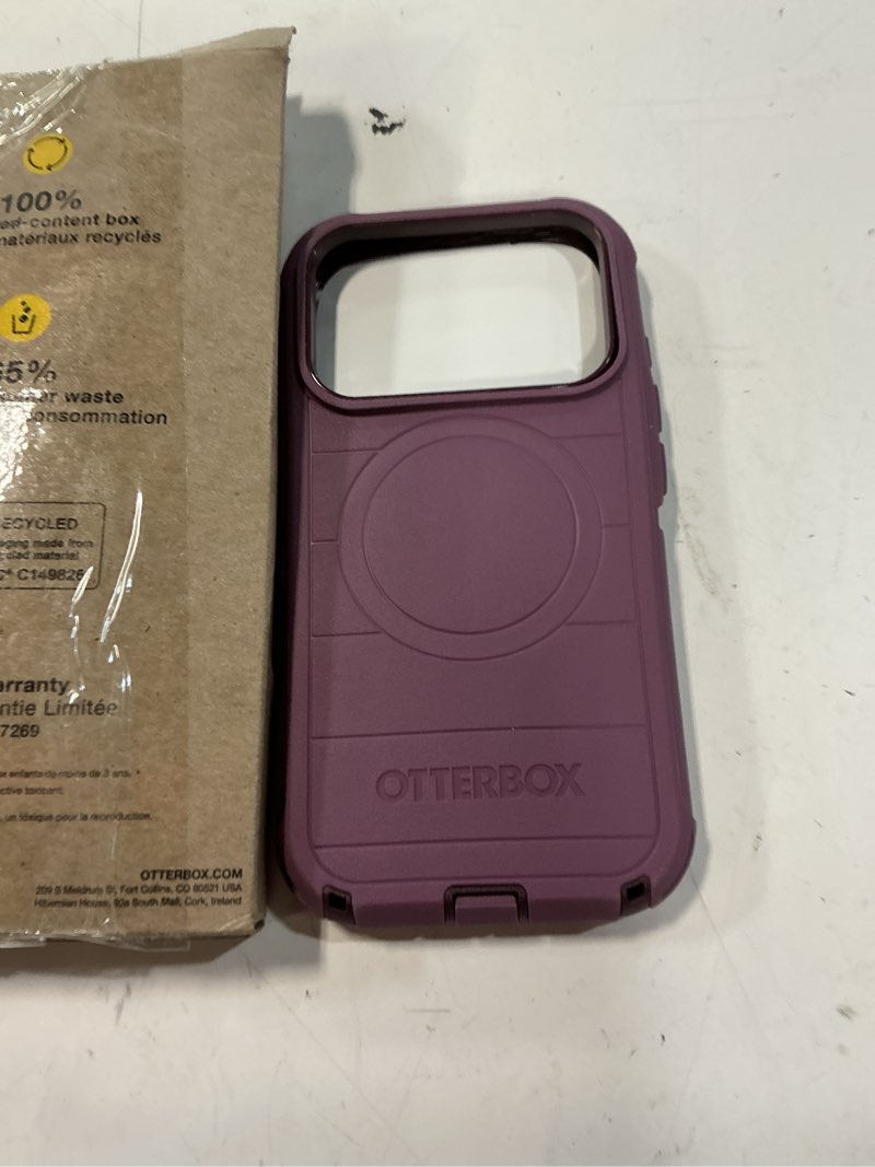 Condition photo showing New/Like New for otterbox iphone 17 pro defender pro series case - purple mystery - tough, rugged & durable iphone case, snaps on magsafe iphone 17 pro purple mystery