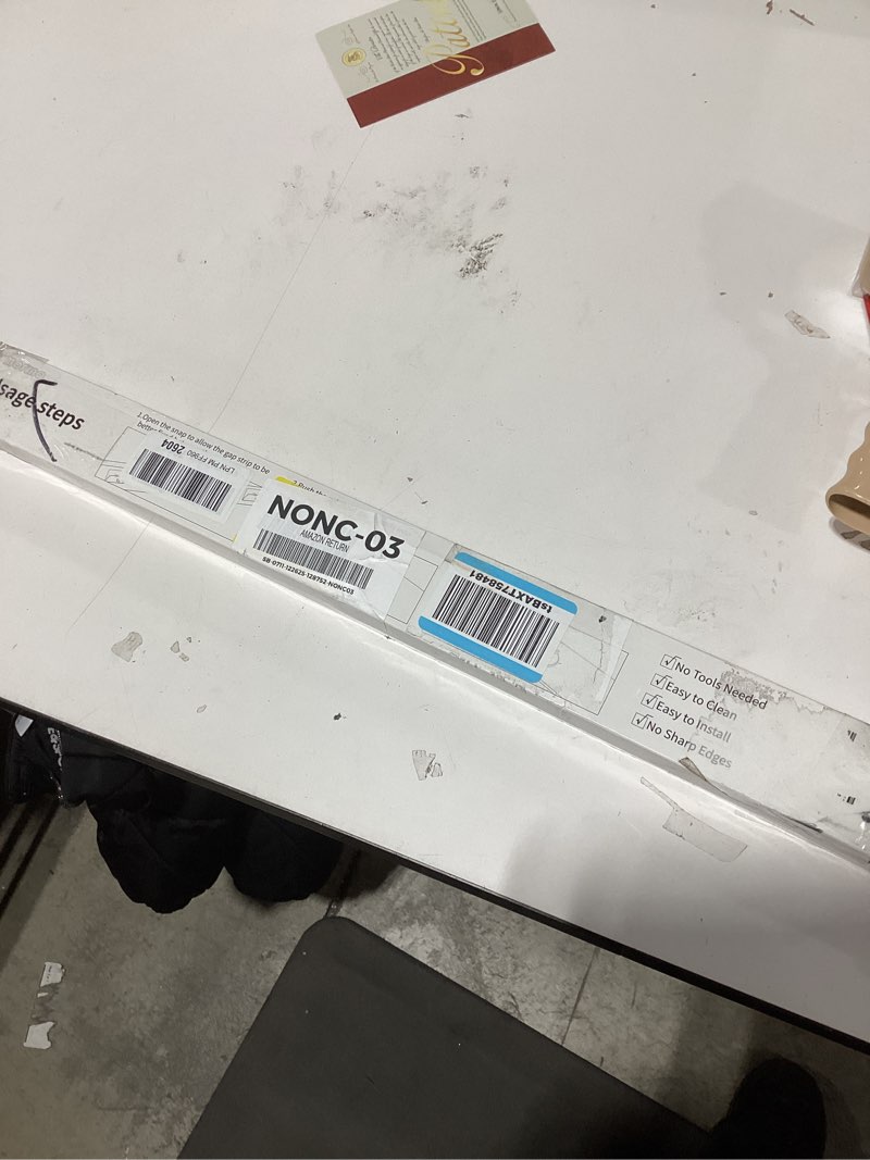 Condition photo showing New/Like New for Stove Gap Covers 316 Stainless Steel Stove Gap Filler Oven Side Gap Filler Between Stove and Counter Slide In Range Trim Kit for Kitchen 2 Pack (23.2” Matte Black) 23.2" Matte Black