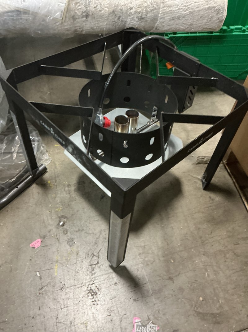 Condition photo showing As Is for ARC 55,000BTU Propane Burner Camping Stove,Outdoor Gas Stove Burner Cooker for Cooking for Turkey Fry,Homebrewing,Crawfish Boil,and More!