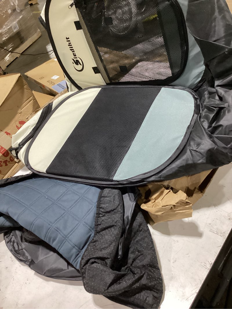 Condition photo showing Good Condition for small siedihit dog playpen with washable pee pad, puppy pet cat playpen small dogs tent crate indoor/outdoor, portable pop up kennel with carrying case for cats/rabbits(grey,small with pad) grey with pad small