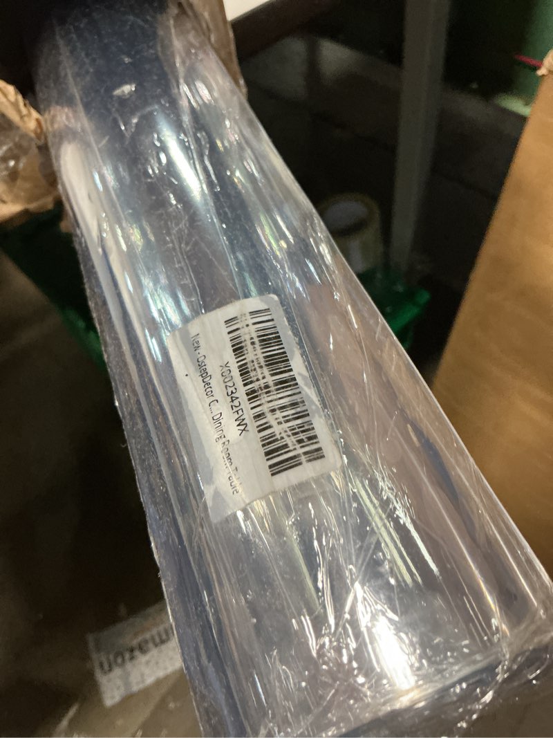 Condition photo showing Good Condition for ostepdecor clear table protector 42 x 72 inch, 2mm thick plastic table cover, waterproof pvc clear table cover protector, desk protector mat, writing desk pad for desktop, coffee & dining room table 42" x 72" (rectangle) crystal clear 2mm