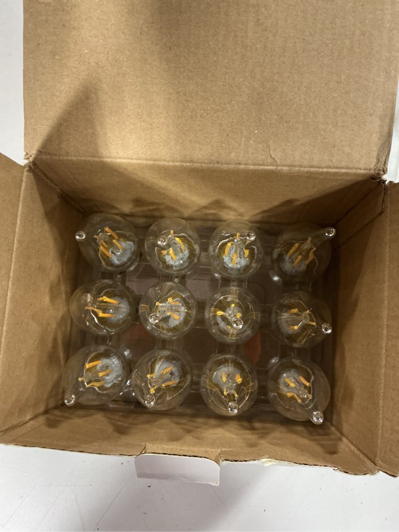 Condition photo showing Good Condition for 60 watts equivalent led chandelier light bulbs, dimmable ca11 led e26 base candelabra bulbs, 2700k soft white, 12 pack