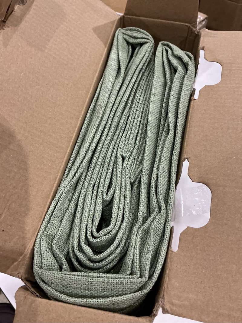 Condition photo showing Good Condition for miulee linen texture curtains for bedroom solid 100% blackout thermal insulated sage green curtains grommet room darkening drapes for living room nursery 52x72 inch (2 panels) sage green 52"w x 72"l (pack of 2)
