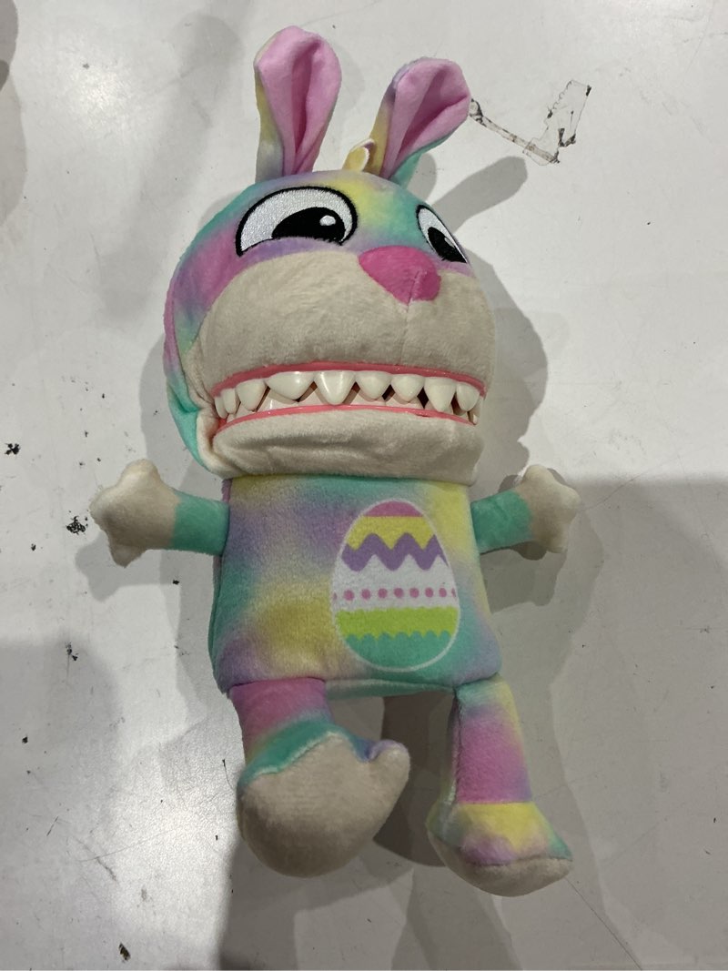 Condition photo showing Good Condition for chatter chompers easter bunny plush 6.5", interactive collectible toy, funny sound effects, ages 3+