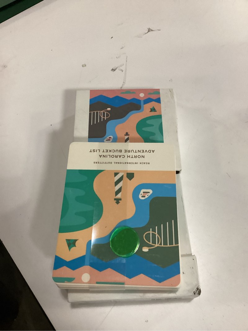 Condition photo showing New/Like New for Reach International Outfitters North Carolina Adventure Bucket List: 50 Scratch-Off Cards for Outdoor Activities, Tourist Attractions, and Road Trips - Perfect Travel Gift and Guide for Exploring