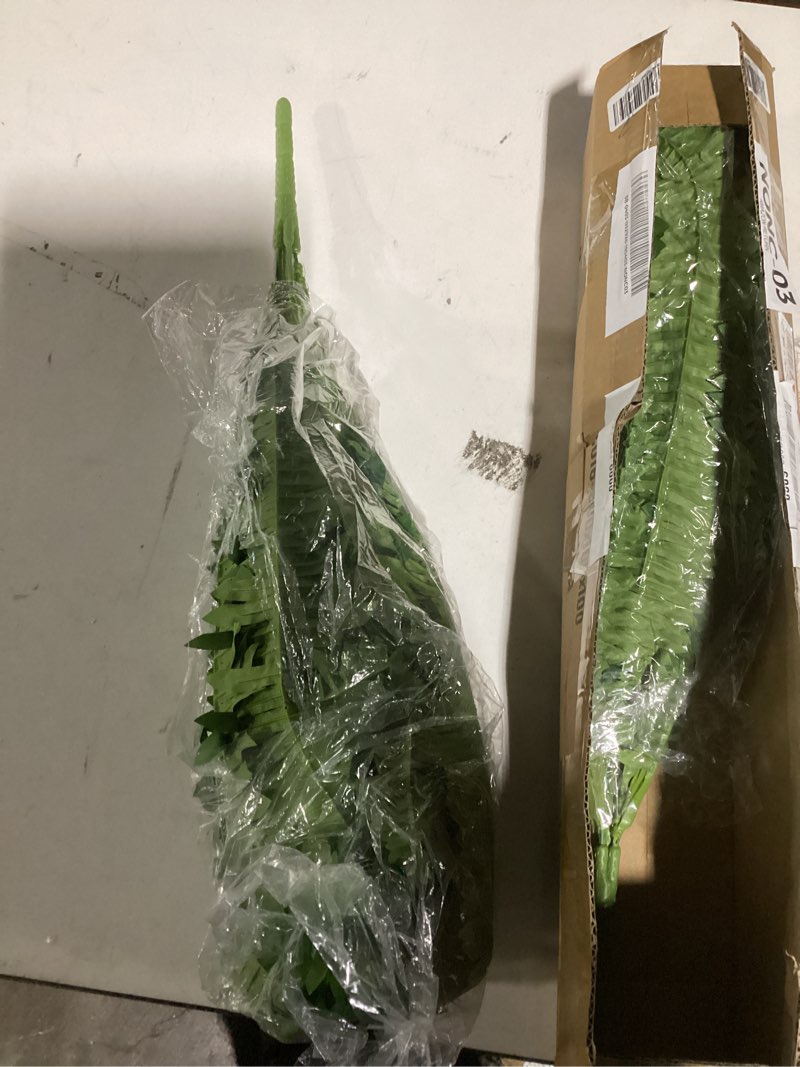 Condition photo showing New/Like New for (similar to) sajandas set of 2 artificial monstera deliciosa plants in pots, fake tropical trees with greenery leaves stems, 32 inch faux swiss cheese floor plants for home porch, garden, office, store decor