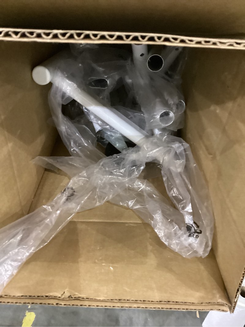 Condition photo showing New/Like New for EAGMAK Heavy Duty Clothes Rack Load 420 LBS, Rolling Garment Rack with Lockable Wheels, Standing Metal Clothing Rack with Shelves, Portable Wardrobe Sturdy Coat Rack for Hanging Clothes (White 43.3?×18.9?×63? White