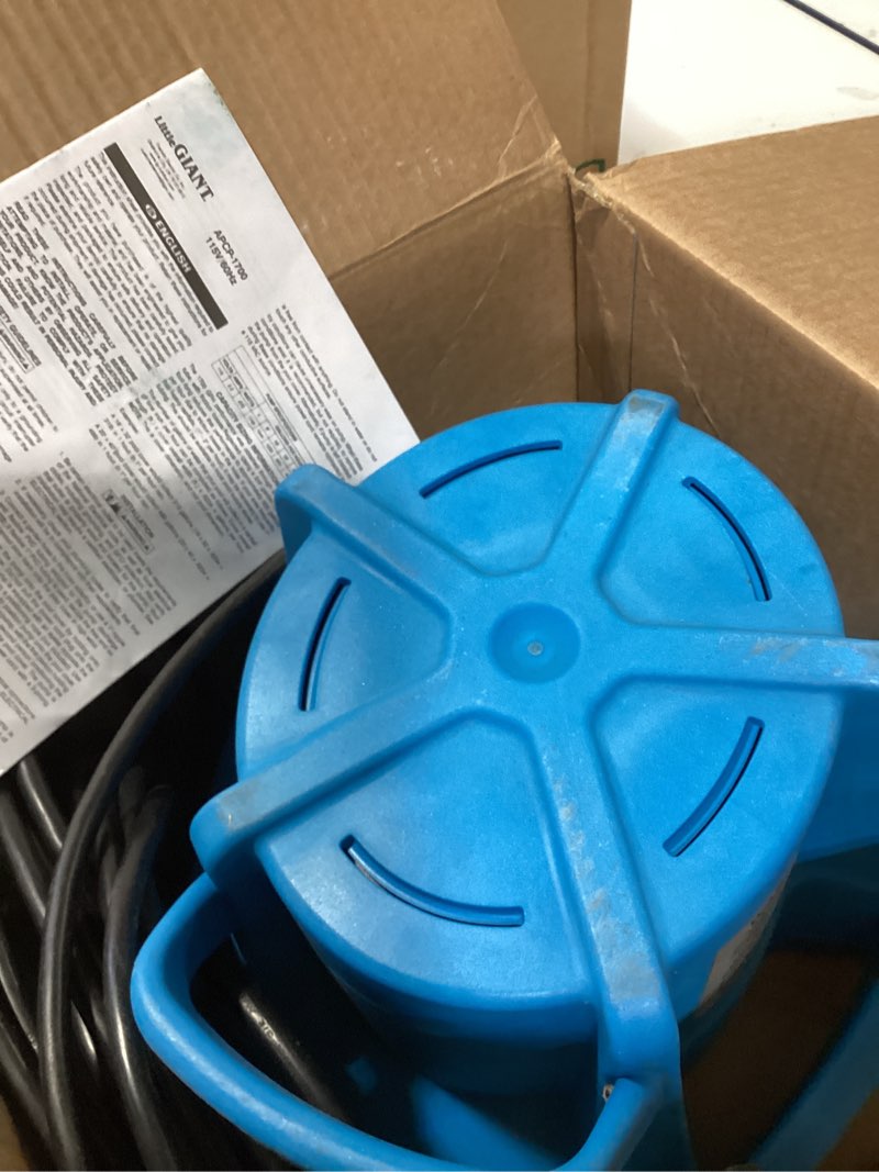 Condition photo showing Good Condition for little giant apcp-1700 115-volt, 1/3 hp, 1745 gph, automatic, submersible, swimming pool cover pump with 25-ft. cord, light blue, 577301