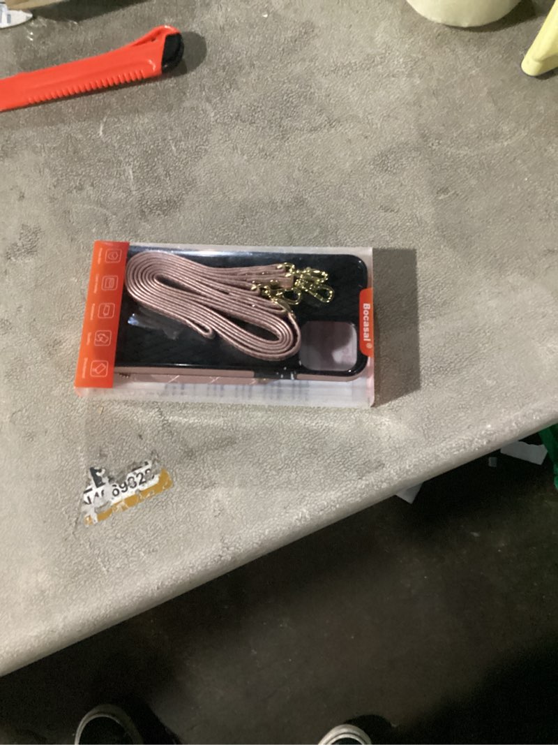 Condition photo showing Good Condition for Bocasal Crossbody Wallet Case for iPhone 12 Pro Max, RFID Blocking PU Leather Zipper Handbag Purse Flip Cover, Kickstand Folio Case with Card Slots Holder Wrist Strap Lanyard 5G 6.7 Inch (Rose Gold)