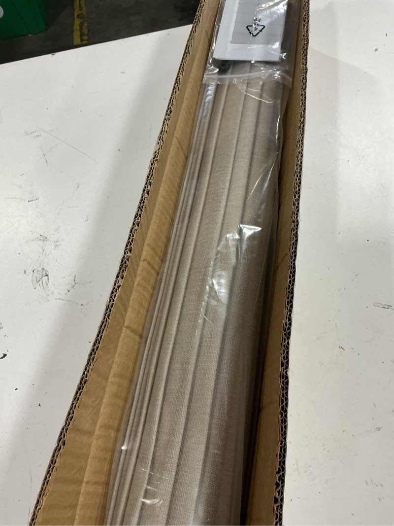 Condition photo showing New/Like New for unishades 100% blackout no tools no drill cordless roman shades for windows, size 24 3/4" w × 60" h (for windows 25" w × 60" h) blackout - beige blackout - beige 25" w × 60" h