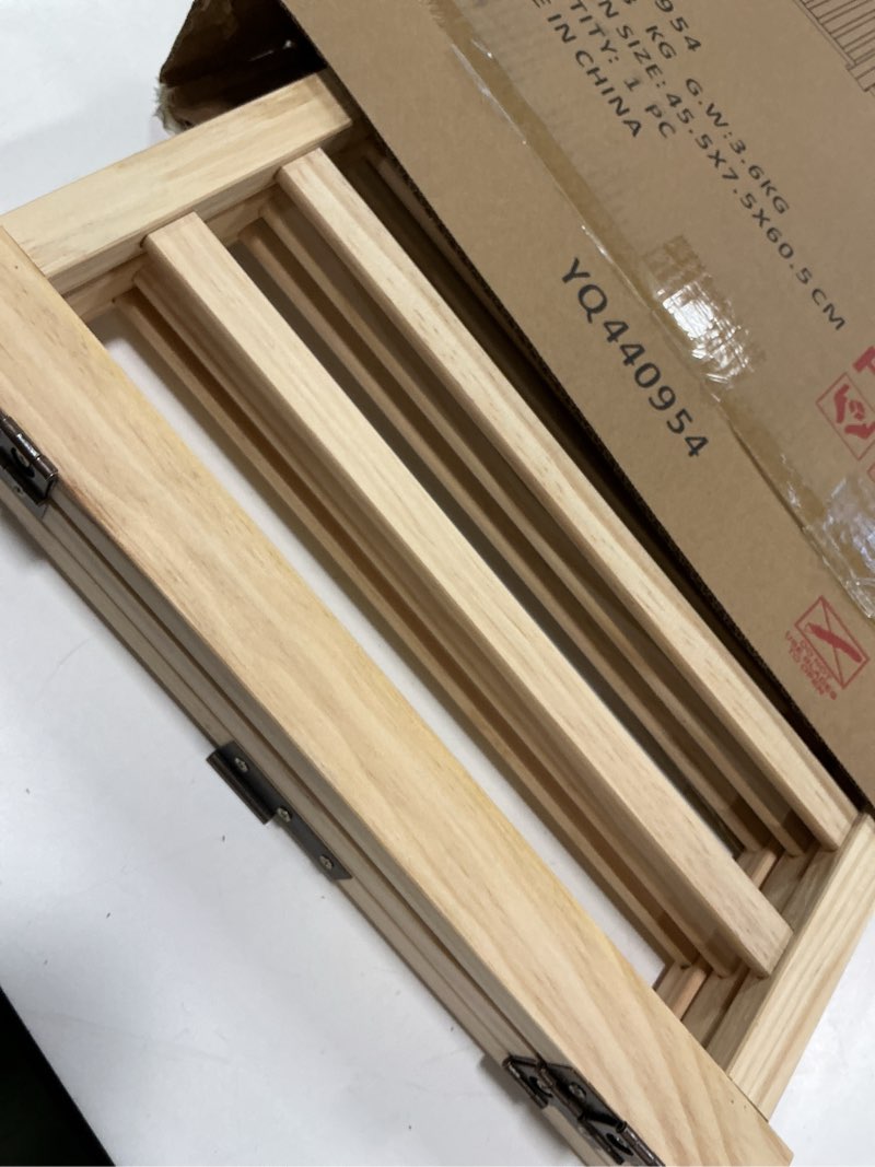 Condition photo showing Good Condition for YOCAN Wooden Freestanding Dog Gates, 3 Panels L:69" H:16.9", Beige, Wood, Dog, 3 Count