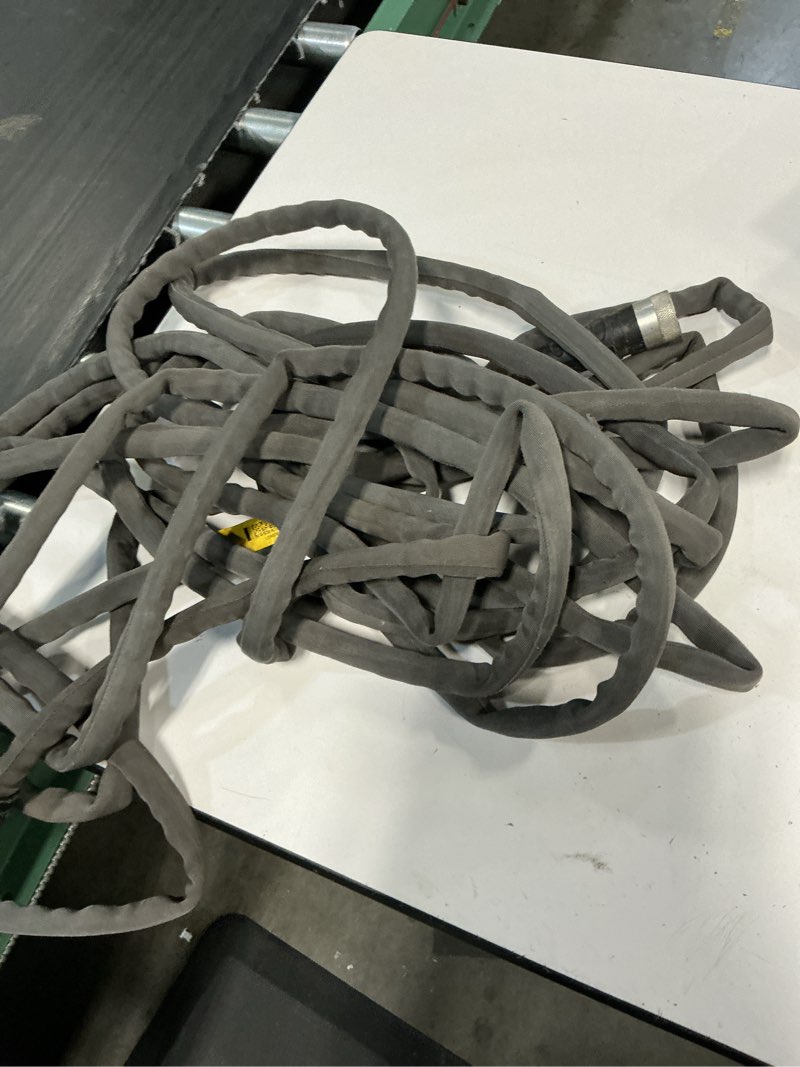 Condition photo showing As Is for zero-g 4001-25 8 inch by 25 feet lightweight, ultra flexible, durable, kink-free garden hose, 5, 5/8" x 25', gray zero-g 5/8" x 25'