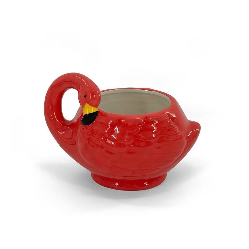 Case Pack Of 5)Ceramic Flamingo Planter