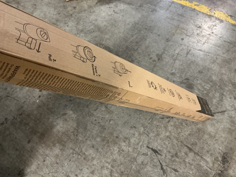 Condition photo showing New/Like New for 41 in. tall x 71 in. w retractable baby gate white