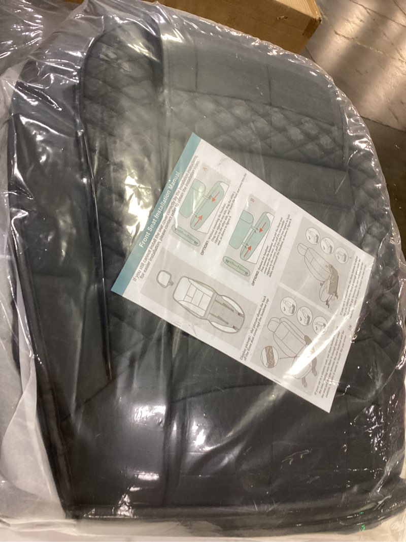 Condition photo showing New/Like New for AOMSAZTO Car Seat Covers Full Set Fit for Dodge RAM 2002-2025 1500 2500 3500 Truck Pickup Crew Quad Cab with Curved Bench, Black