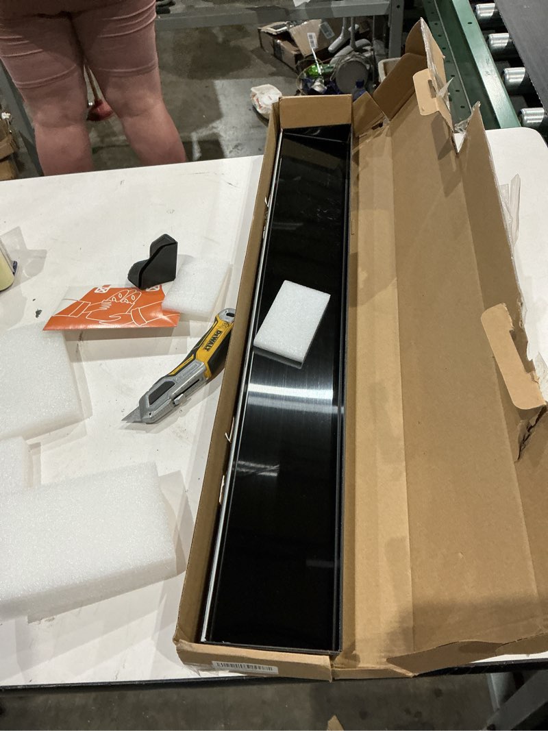 Condition photo showing Good Condition for iiioiiia stove top magnetic shelf for kitchen organization, 30" magnetic spice rack over the stove, 4" deep spice organizer with border all around, brushed stainless, black