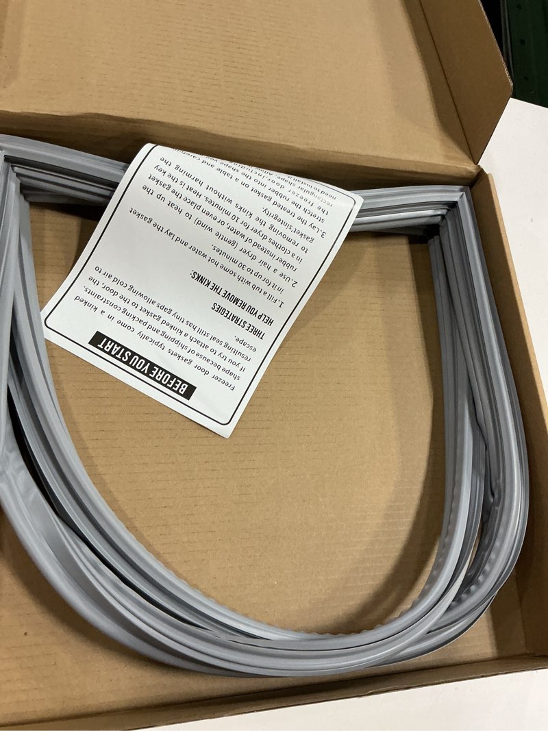 Condition photo showing New/Like New for Upgraded W10830162 Refrigerator Door Gasket Replacement Compatible with Whirlpool Refrigerator Seal, Fit for Kitchenaid Kenmore Model WRF535SMBM00, KBFS20EVMS13, 39.7"x 16.9" Fridge Door Seal, Gray