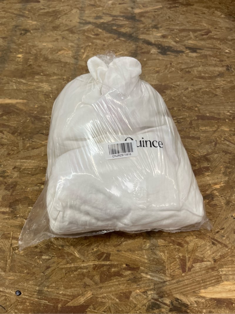 Condition photo showing Good Condition for european linen duvet cover, full/queen, white