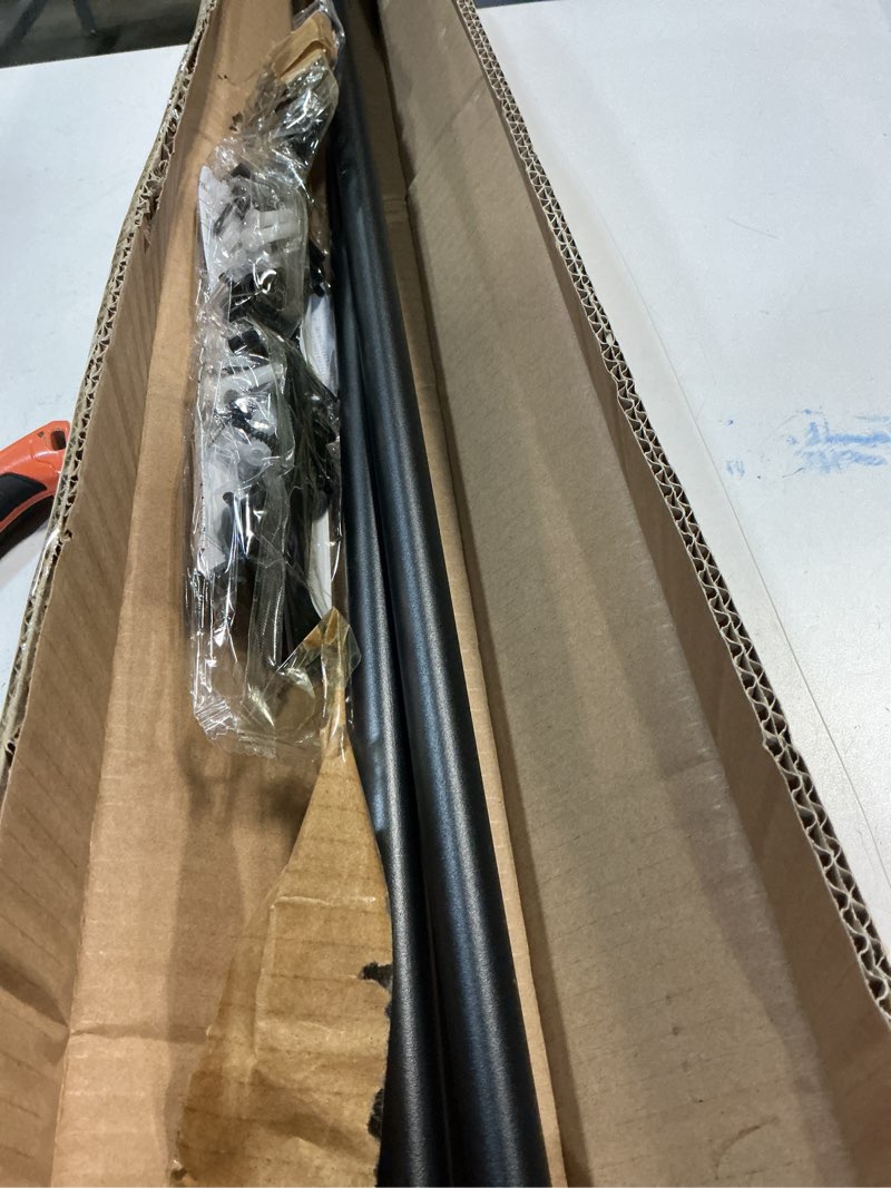 Condition photo showing New/Like New for 2-Pack Curtain Rod for Windows 48-84",Adjustable Window Curtain Rods with Premium Aluminum End Cap Finials and Full Surround Brackets,3/4"Diameter ,Matte Black Drapery Rods for Curtains