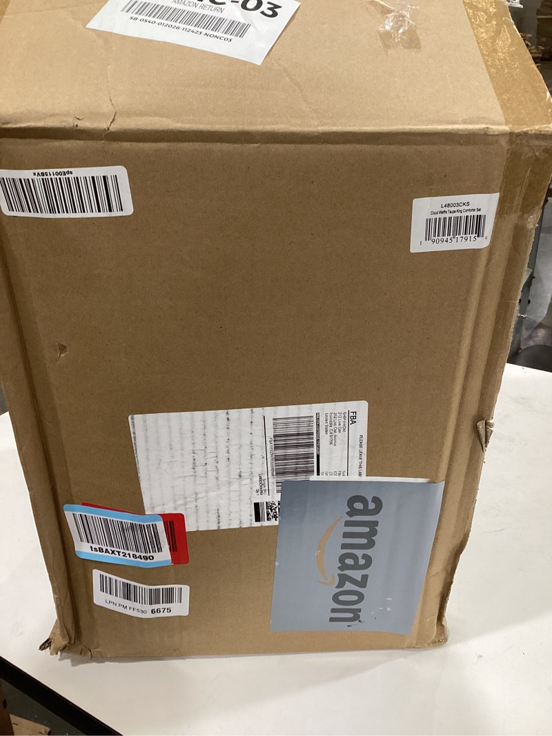 Condition photo showing Good Condition for Levtex Home Cloud Waffle King/Cal King Comforter Set (106x94in) with 2 Pillow Shams (36x20in) - Solid Waffle Cotton Texture - Taupe - 100% Cotton King Size Comforter Set - Soft, Pre-Washed King/Cal. King Comforter Taupe