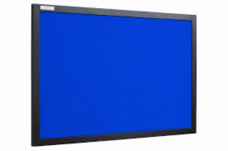 (Similar)Nechams® Black Wooden Frame Notice Pin-Up Board or Bulletin Board (18”x16”inch.) (Blue) Combo Pack with Easel Stand
