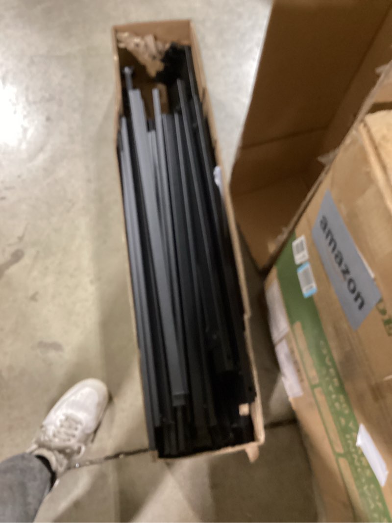Condition photo showing Good Condition for amazon basics sturdy heavy-duty non-slip platform bed frame, steel slats support, noise free, easy assembly, no box spring needed, 14 inch storage height, queen size, black queen 14"h