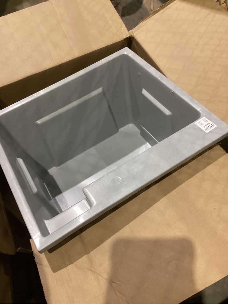 Condition photo showing As Is for Mustee  Lil'Tub Utilatub Laundry Tub Floor MInch, 