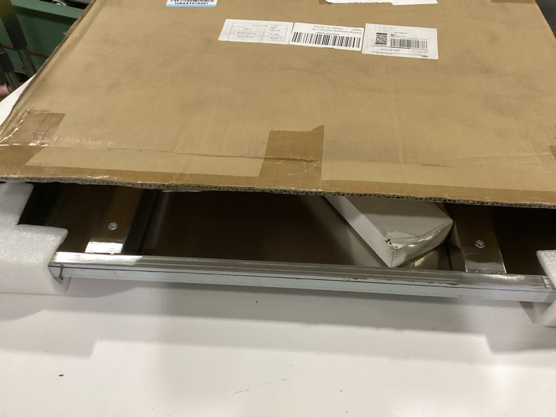 Condition photo showing New/Like New for folding concession shelf 24" x 18", stainless steel drop down serving food shelf for concession windows
