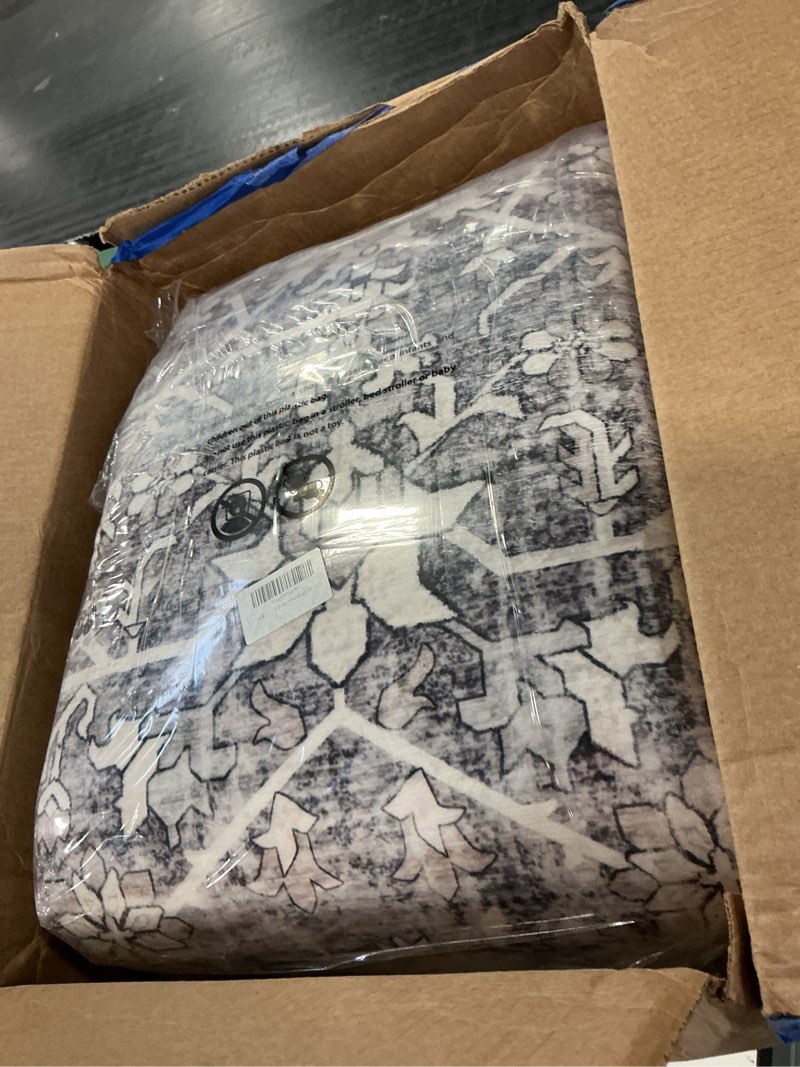 Condition photo showing Good Condition for DCX Machine Washable Blue Rugs for Living Room 9x12, Non Slip Stain Resistant Vintage Floral Rug for Bedroom Nursery, Soft Low Pile Large Carpet 9' x 12' (Rectangular) Beige & Blue