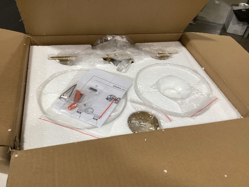 Condition photo showing Good Condition for woshitu gold bathroom light fixtures: modern vanity lighting fixtures 2 lights for bathroom mid century vanity light sconces over mirror with frosted milky glass for bath bedroom makeup gold 2-light