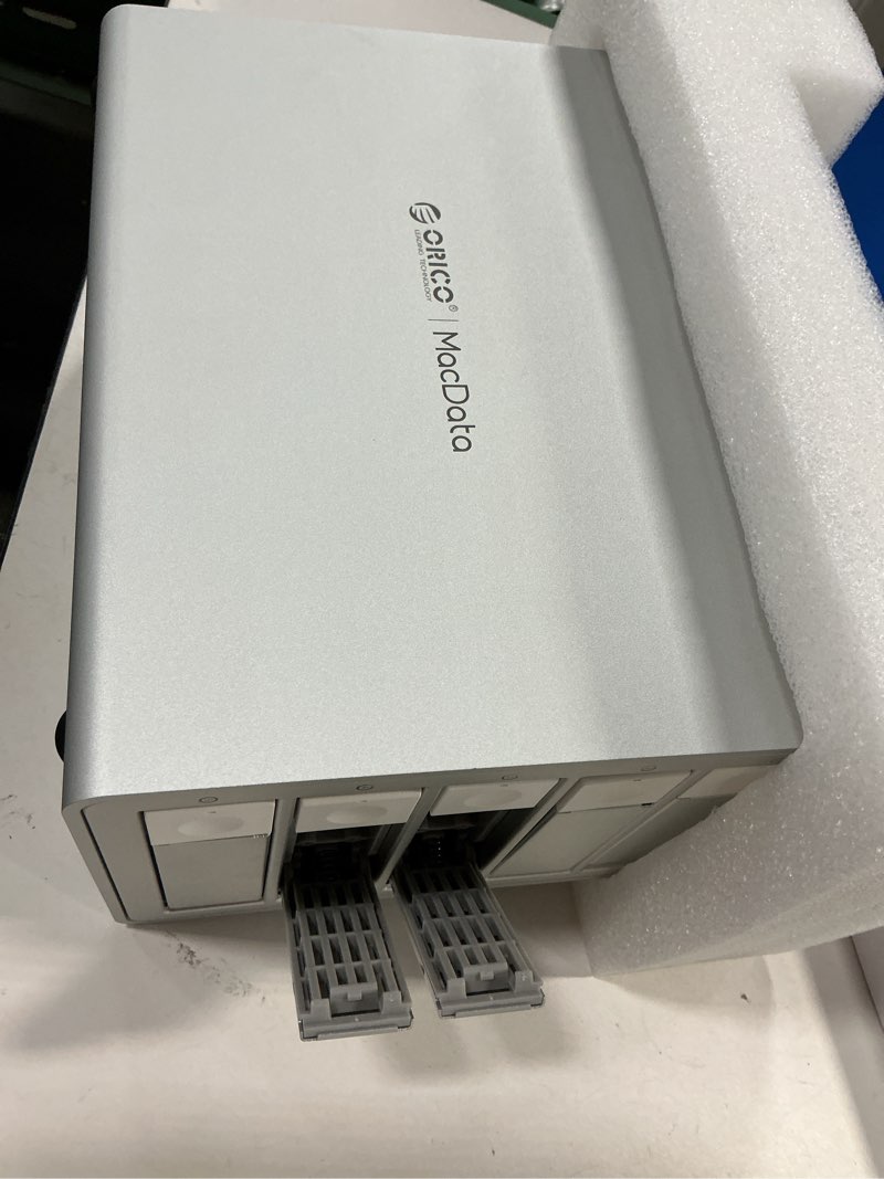 Condition photo showing As Is for ORICO Daisy-Chain 5-Bay Hard Drive Enclosure USB 3.2 Gen 2 Aluminum Das Enclosure Support 22TB and Expansion Max Up to 330TB for 3.5-inchs HDD -9958C3