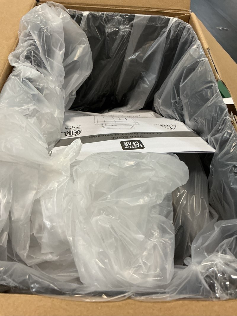 Condition photo showing Good Condition for pen+gear 12-sheet cross-cut paper/credit card shredder with 5.5 gallon bin  black  home & office use