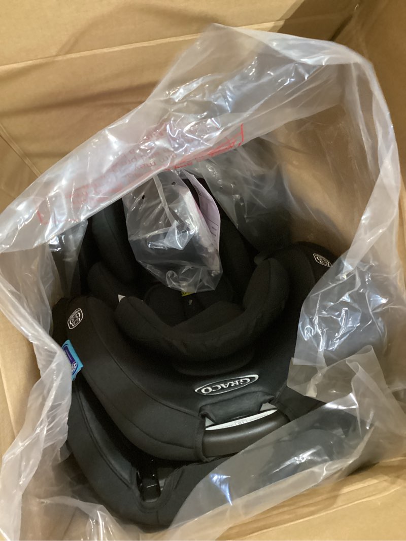Condition photo showing Good Condition for graco turn2me 3-in-1 rotating convertible car seat, cambridge, rear-facing rotation, forward-facing mode, highback booster up to 100 lbs, adjustable headrest & harness, steel reinforced frame turn2me 3-in-1 cambridge 2.0