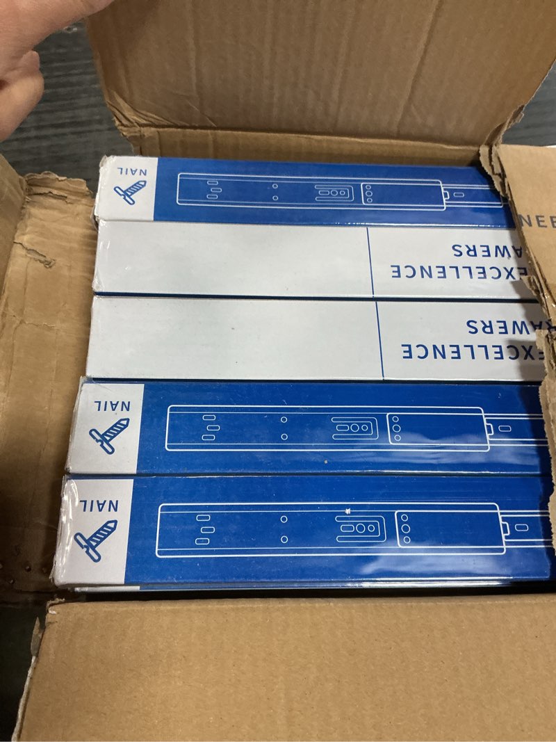 Condition photo showing As Is for LONTAN 10 Pairs Soft Close Drawer Slides 20in SL4502S3-20 Ball Bearing Full Extension Dresser Drawer Glides Side Mount Heavy Duty Cabinet Rails 100lb Capacity 20 Inch Soft Close-10 Pair