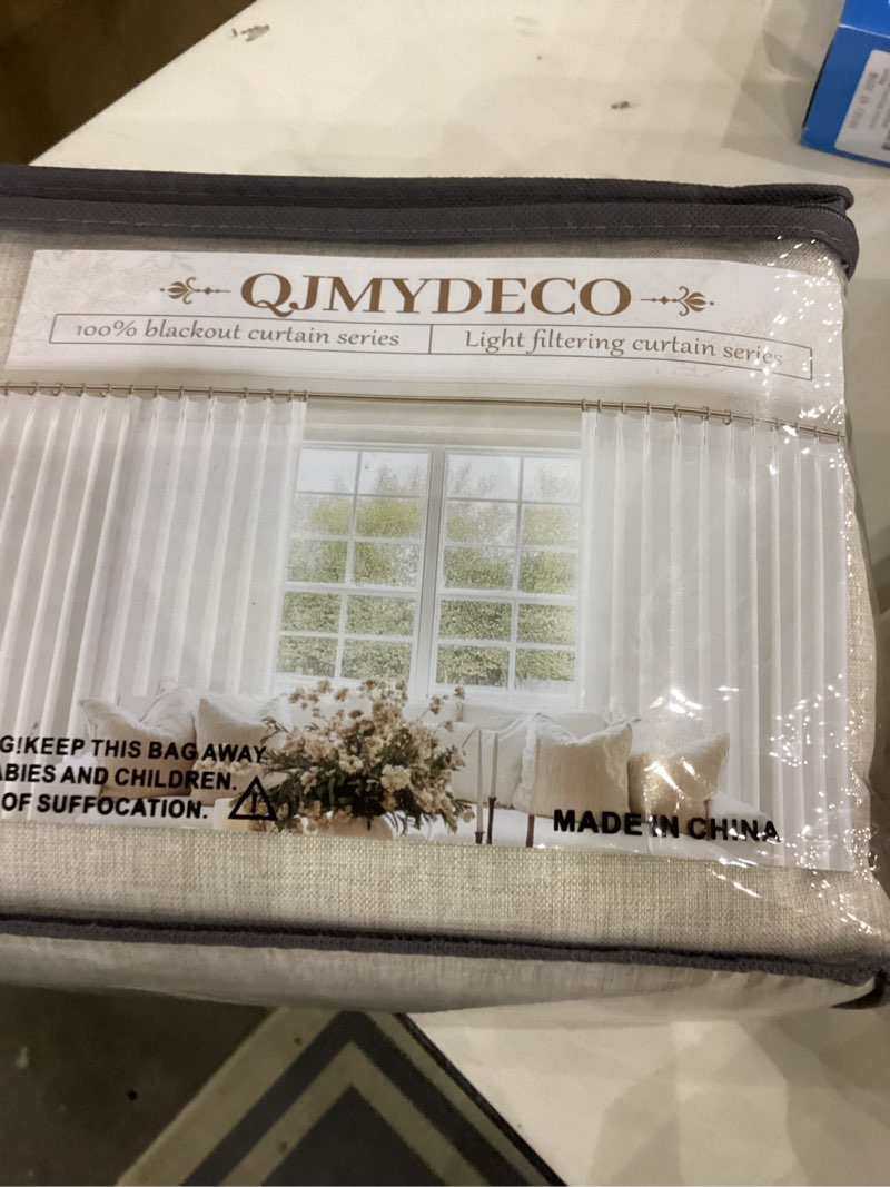 Condition photo showing Good Condition for 100% Blackout Curtains 84 Inch Length 2 Panels Set Farmhouse Style for Bedroom Windows/Living Room Thermal Insulated Neutral Boho Drapes Linen Blend Natural Ivory 7ft Long Hook Belt Pleated/Back Tab Natural Linen 50"W x 84"L (Pack of 2)