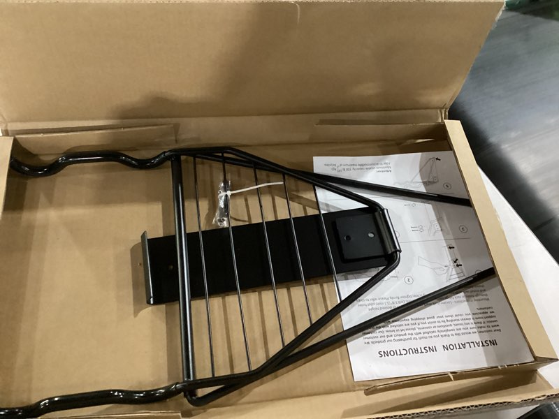 Condition photo showing New/Like New for WALMANN Wall Mounted Horizontal Bike Rack, Foldable Space Saving Bicycle Storage Solution for 2 Bikes, Indoor Bike Storage for Garage