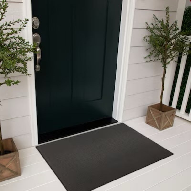 project source 60-in x 36-in black non-slip grip indoor or outdoor utility mat