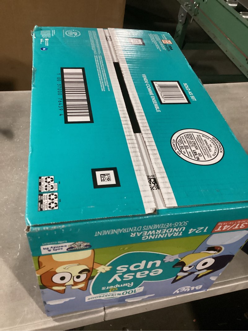 Condition photo showing Good Condition for Pampers Training Pants - Easy Ups Boys & Girls Bluey - Size 3T-4T, 124 Count, Children's Potty Underwear (Packaging May Vary) 3T-4T 124