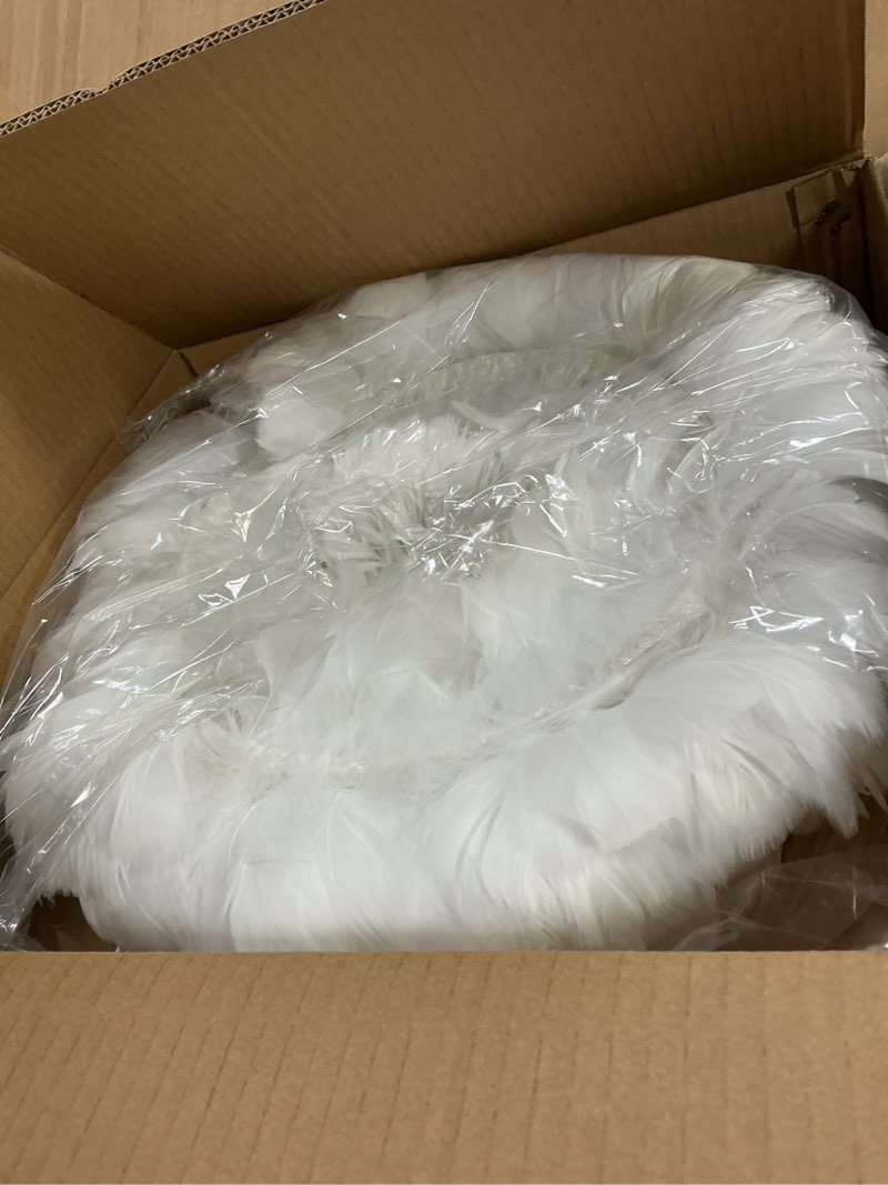 Condition photo showing Good Condition for White Feather Floor Lamp with Table,Great Floor Light Height Adjustable (Gold)